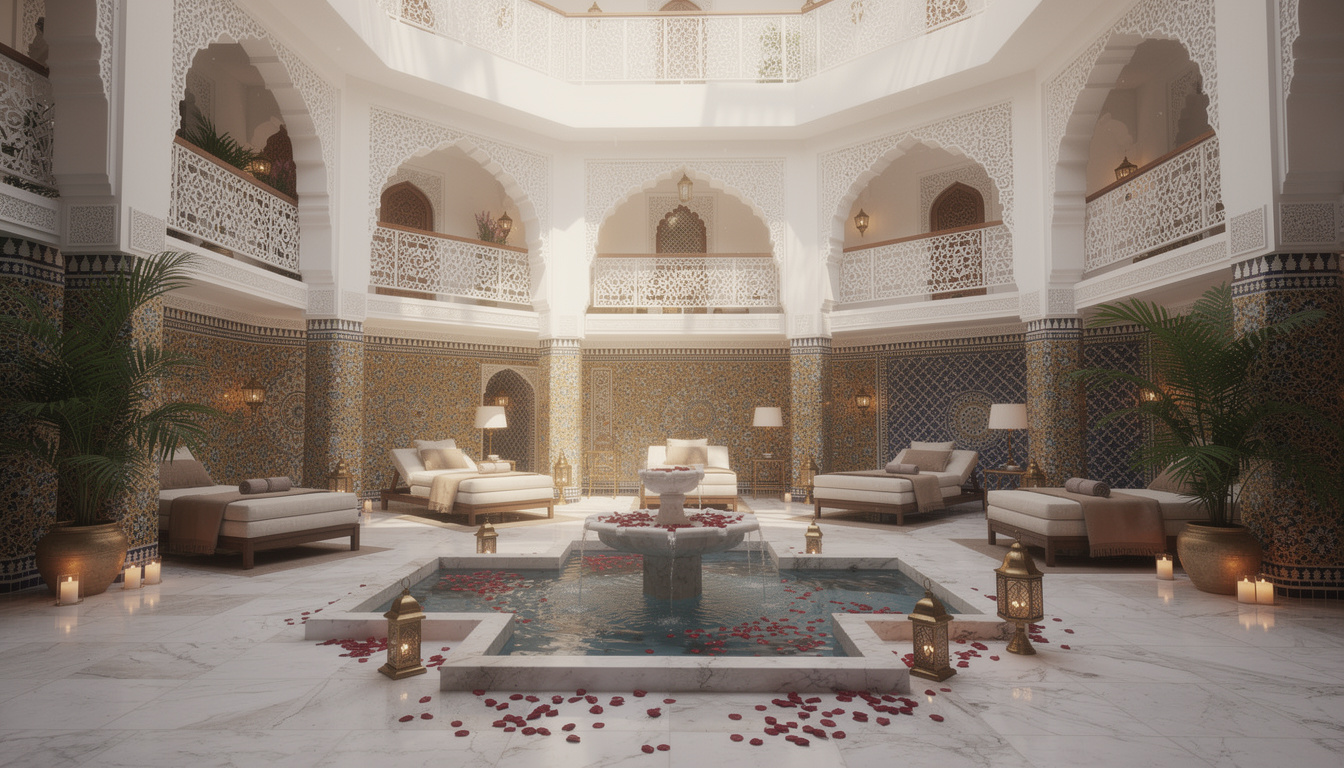 dĂ©couvrez le royal mansour Ă marrakech, le plus grand spa du maroc, vĂ©ritable cathĂ©drale de bien-ĂȘtre alliant luxe, sĂ©rĂ©nitĂ© et soins exclusifs pour une expĂ©rience inoubliable.