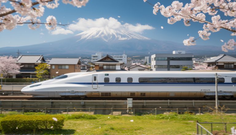 découvrez le japon autrement en voyageant à 320 km/h à bord du shinkansen, le train à grande vitesse iconique du pays du soleil-levant. une expérience unique alliant rapidité et confort pour traverser des paysages fascinants.