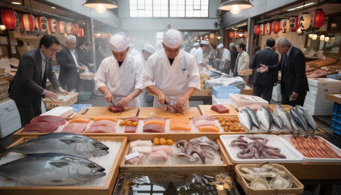 découvrez l'art du sushi à tokyo, où le poisson cru frais est sublimé dans les marchés traditionnels du japon, alliant savoir-faire ancestral et saveurs authentiques.