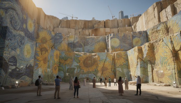 découvrez l'exposition immersive temporaire "van gogh" au cœur des carrières de dubaï, une expérience artistique unique à ne pas manquer.