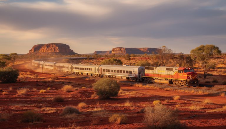 découvrez the ghan, une traversée ferroviaire épique à travers le red centre australien, reliant adélaïde à darwin, pour une aventure unique au cœur des paysages spectaculaires du désert.