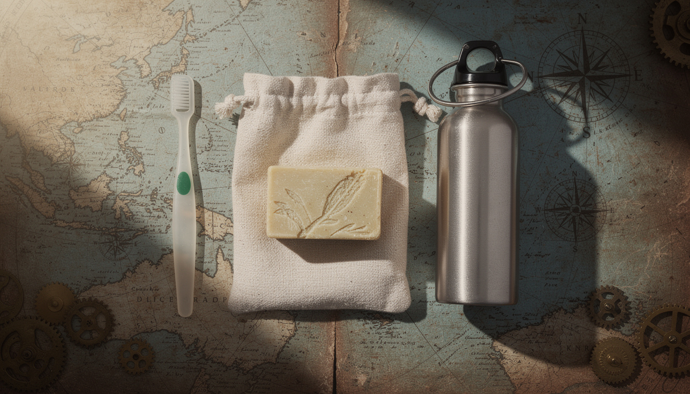 dĂ©couvrez notre kit de survie zĂ©ro dĂ©chet pour voyager sans plastique, adopter des gestes Ă©coresponsables et protĂ©ger la planĂšte mĂȘme Ă l'autre bout du monde.