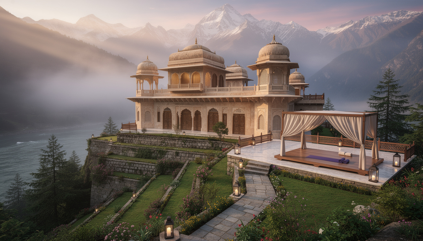 découvrez ananda in the himalayas, un havre de paix alliant yoga authentique et soins ayurvédiques traditionnels, niché dans le somptueux palais d'un maharaja au cœur des himalayas.