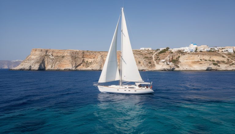 découvrez la navigation à voile dans les cyclades et profitez d'une expérience unique sans moteur, pour un voyage en harmonie avec la nature et un silence absolu.