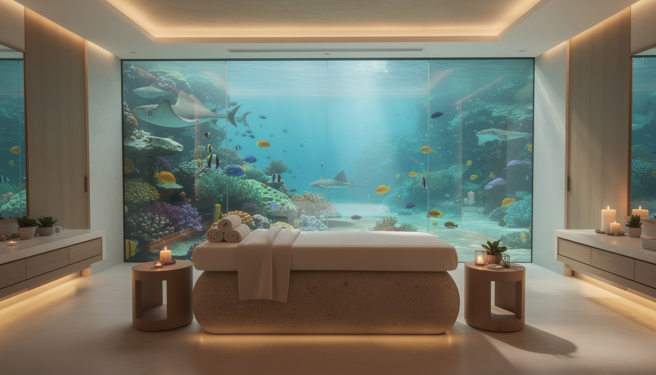 dĂ©couvrez l'expĂ©rience unique d'un spa sous-marin aux maldives, oĂč dĂ©tente et sensations inĂ©dites se mĂȘlent pour un voyage sensoriel inoubliable.