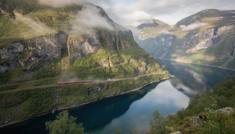 découvrez la ligne de flåm en norvège, le trajet de train le plus vertigineux d'europe, offrant des paysages à couper le souffle et une expérience inoubliable au cœur des fjords.