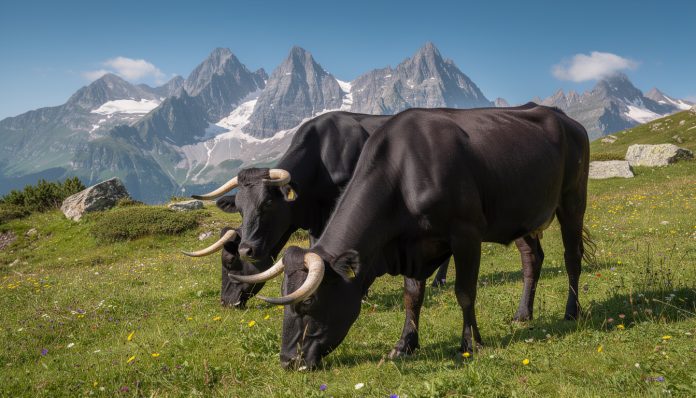 Val d'Hérens : à la rencontre des vaches d'Hérens dans les alpages de haute altitude. découvrez les vaches d'hérens dans les alpages de haute altitude du val d'hérens, entre traditions et paysages magnifiques.