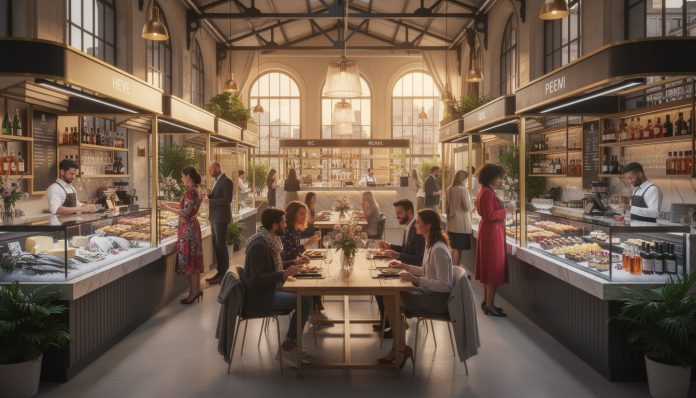 découvrez l'essor des food halls de luxe dans les grandes capitales européennes, un lieu incontournable alliant gastronomie raffinée, diversité culinaire et expériences uniques pour les amateurs de bonne chère.