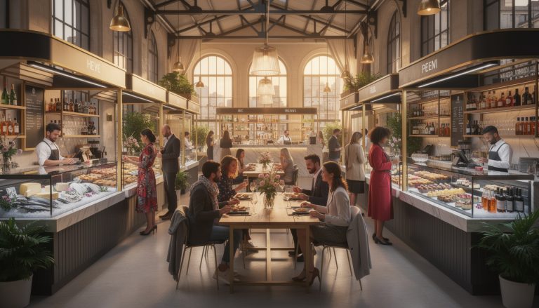 découvrez l'essor des food halls de luxe dans les grandes capitales européennes, un lieu incontournable alliant gastronomie raffinée, diversité culinaire et expériences uniques pour les amateurs de bonne chère.
