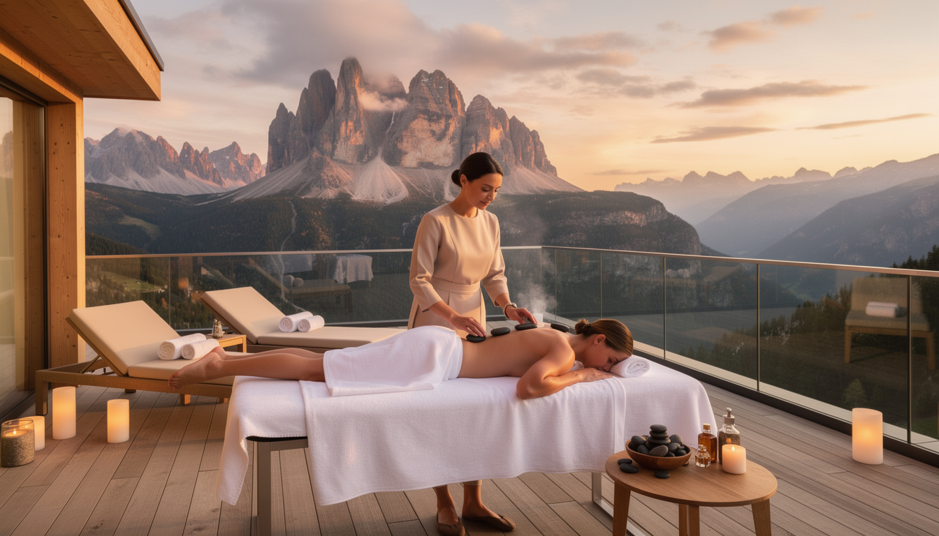 découvrez les dolomites avec des massages aux pierres chaudes relaxants et des panoramas à couper le souffle pour une expérience inoubliable alliant bien-être et nature spectaculaire.