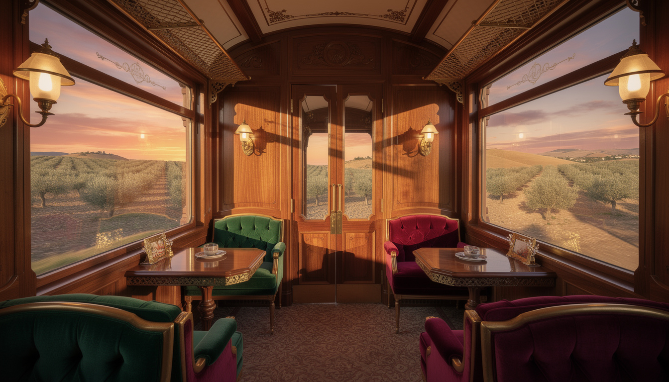 découvrez le charme incomparable du train de luxe en andalousie et plongez dans une expérience unique à bord d'un wagon belle époque, alliant confort, histoire et paysages époustouflants.